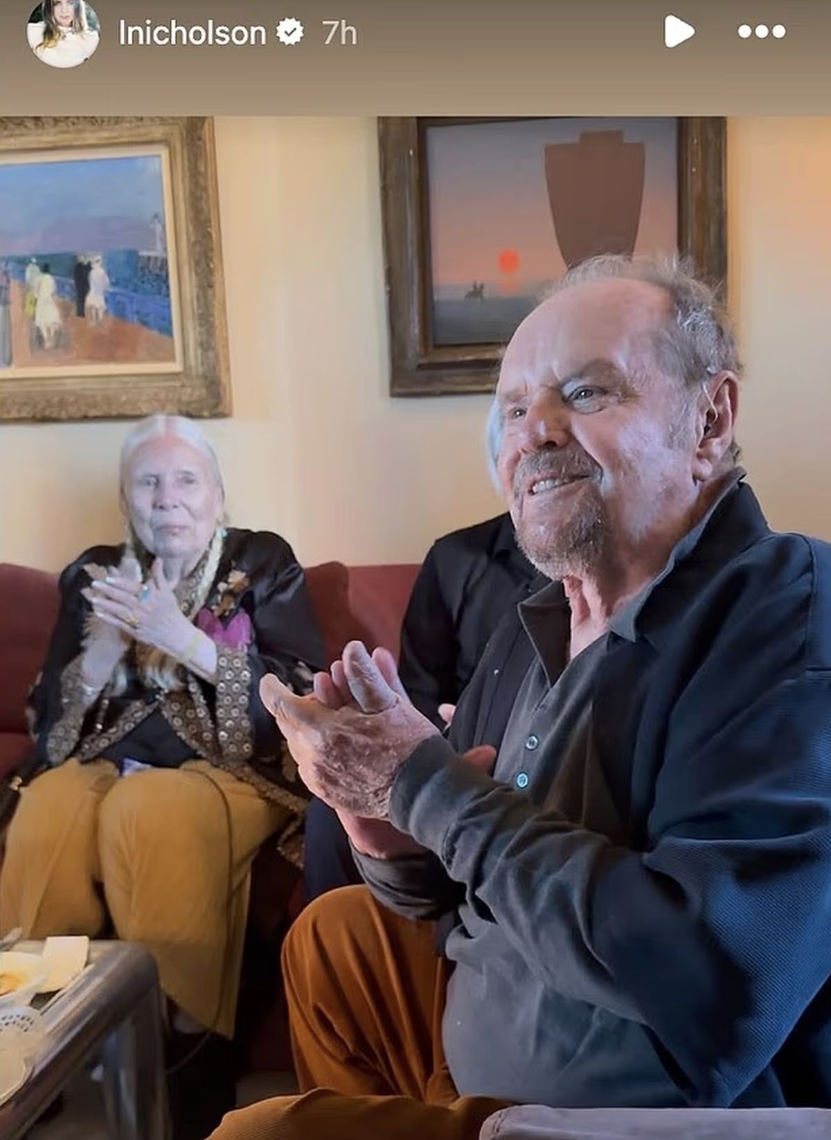 Η φωτογραφία που ανέβασε η κόρη του Τζακ Νίκολσον, Λορέιν, για τα 89α γενέθλιά του 