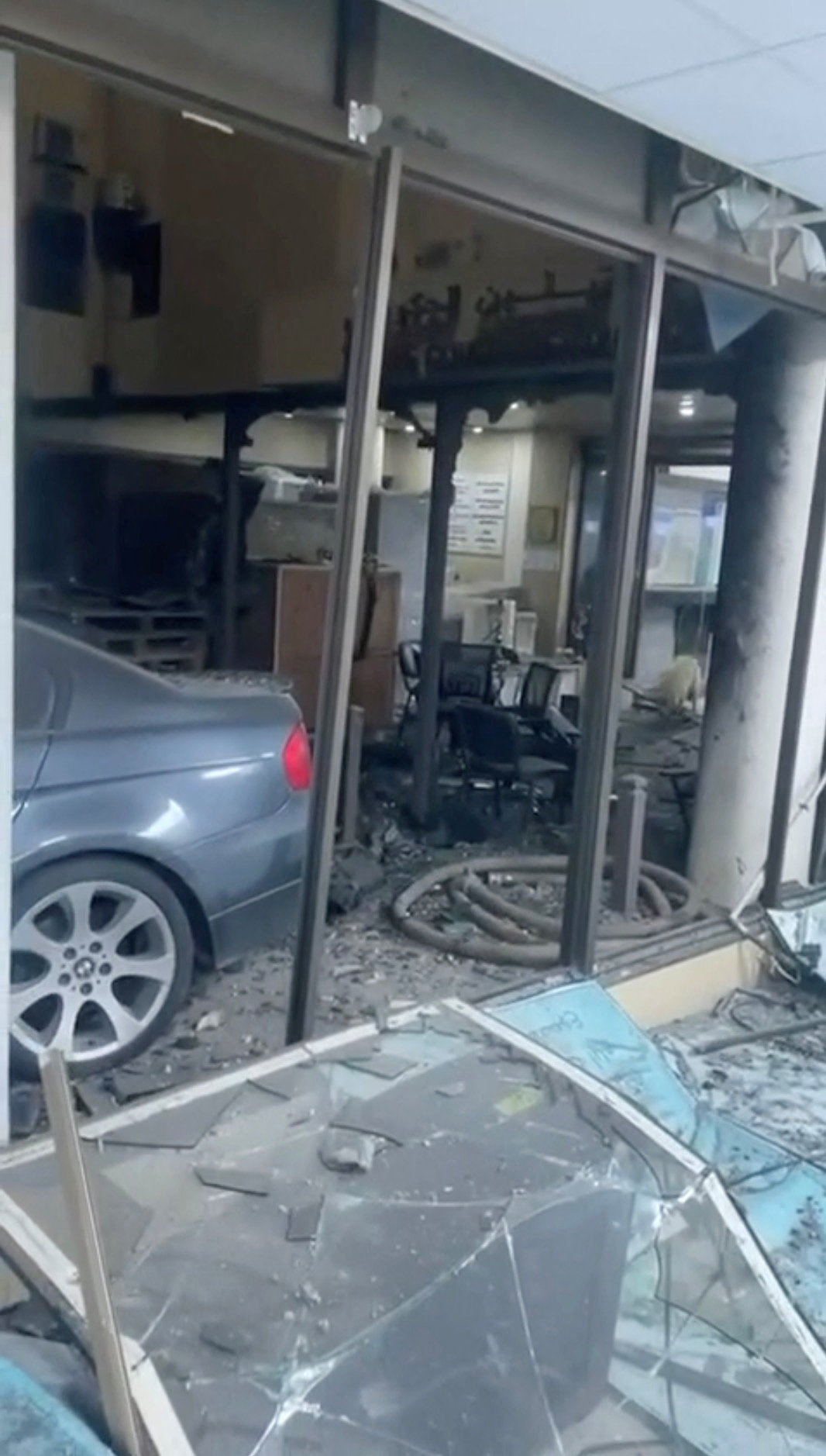 Debris lies scattered at the Tebnine Government Hospital following a strike, in Tebnine Debris lies scattered at the Tebnine Government Hospital following a strike, in Tebnine, Lebanon, in this still image obtained from a social media video released on April 14, 2026. Social Media/via REUTERS THIS IMAGE HAS BEEN SUPPLIED BY A THIRD PARTY. NO RESALES. NO ARCHIVES. NEWS USE ONLY. VERIFICATION - Reuters was able to confirm the location as Tebnine Government Hospital from the shape of the buildings, sign and interiors which matched file imagery of the area. - Coordinates: 33.196830734496345, 35.41551378304548. - The date of the footage could not be verified but local media reported about an attack on Tebnine on Tuesday and that the hospital had been damaged. - Multiple clips were also posted online showing the same location. - No old versions of the footage were found posted online before Tuesday.