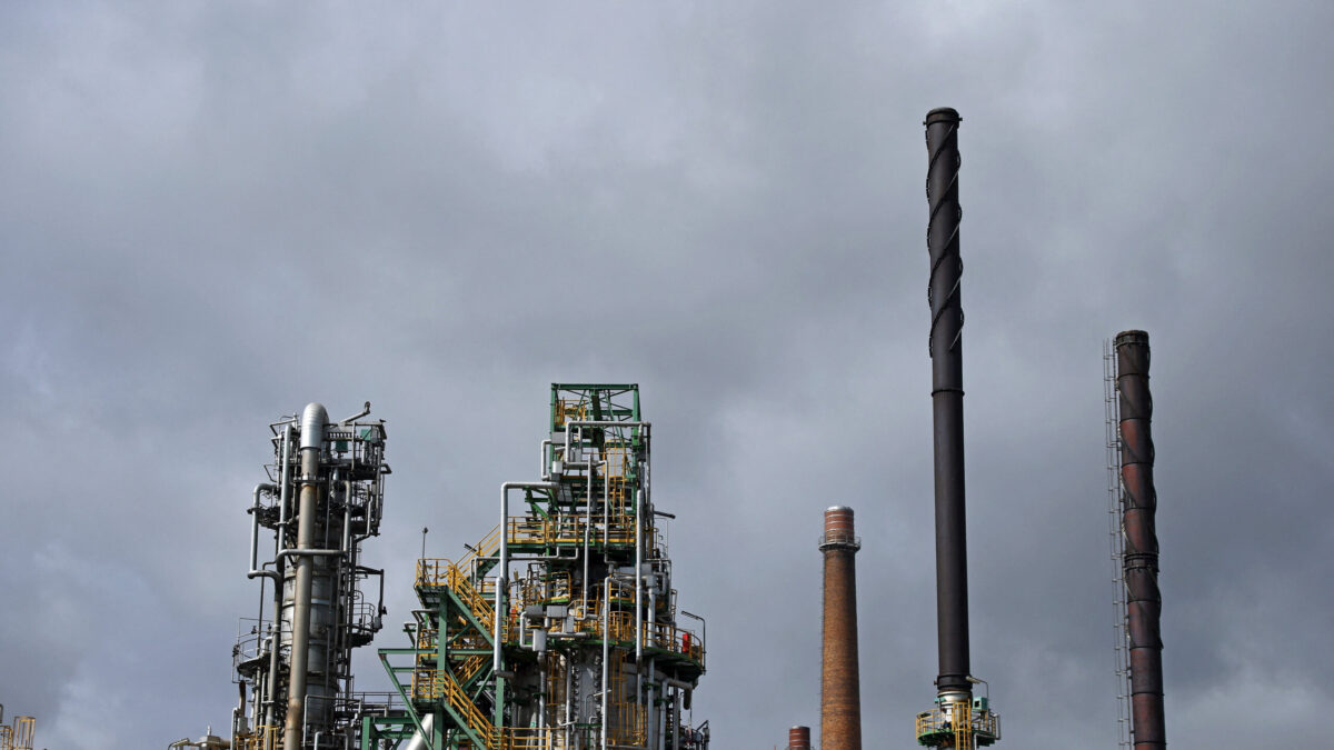 A general view of the PCK refinery, a crude oil processing facility supplying gasoline, jet fuel, diesel and fuel oil, in Schwedt/Oder, Germany, March 31, 2026. REUTERS/Lisi Niesner