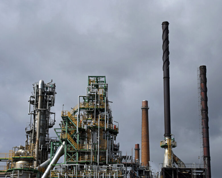 A general view of the PCK refinery, a crude oil processing facility supplying gasoline, jet fuel, diesel and fuel oil, in Schwedt/Oder, Germany, March 31, 2026. REUTERS/Lisi Niesner