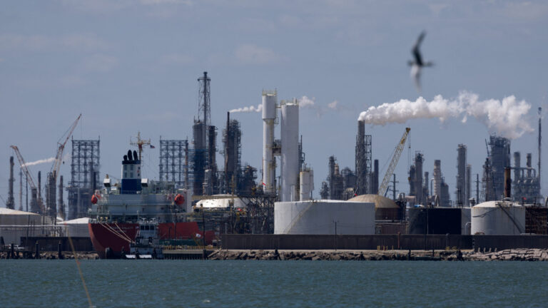 The Rishiri Galaxy, an oil and chemical tanker sailing under the flag of Panama, is docked at the Texas City docks next to the Marathon Galveston Bay Refinery shortly after U.S. President Donald Trump announced a 60-day waiver of the Jones Act shipping law, in Texas City, Texas, U.S. March 18, 2026. REUTERS/Antranik Tavitian