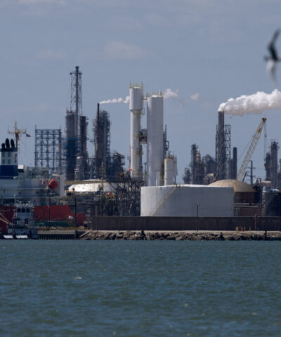 The Rishiri Galaxy, an oil and chemical tanker sailing under the flag of Panama, is docked at the Texas City docks next to the Marathon Galveston Bay Refinery shortly after U.S. President Donald Trump announced a 60-day waiver of the Jones Act shipping law, in Texas City, Texas, U.S. March 18, 2026. REUTERS/Antranik Tavitian