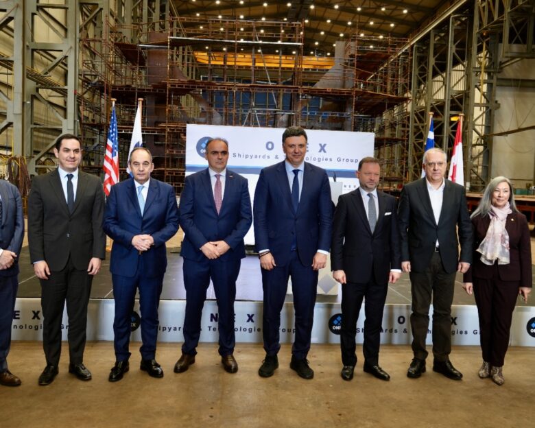 Στιγμιότυπο από την τελετή θέσης τρόπιδας για τα πρώτα σκάφη της σειράς ONEX
RAstar 2800