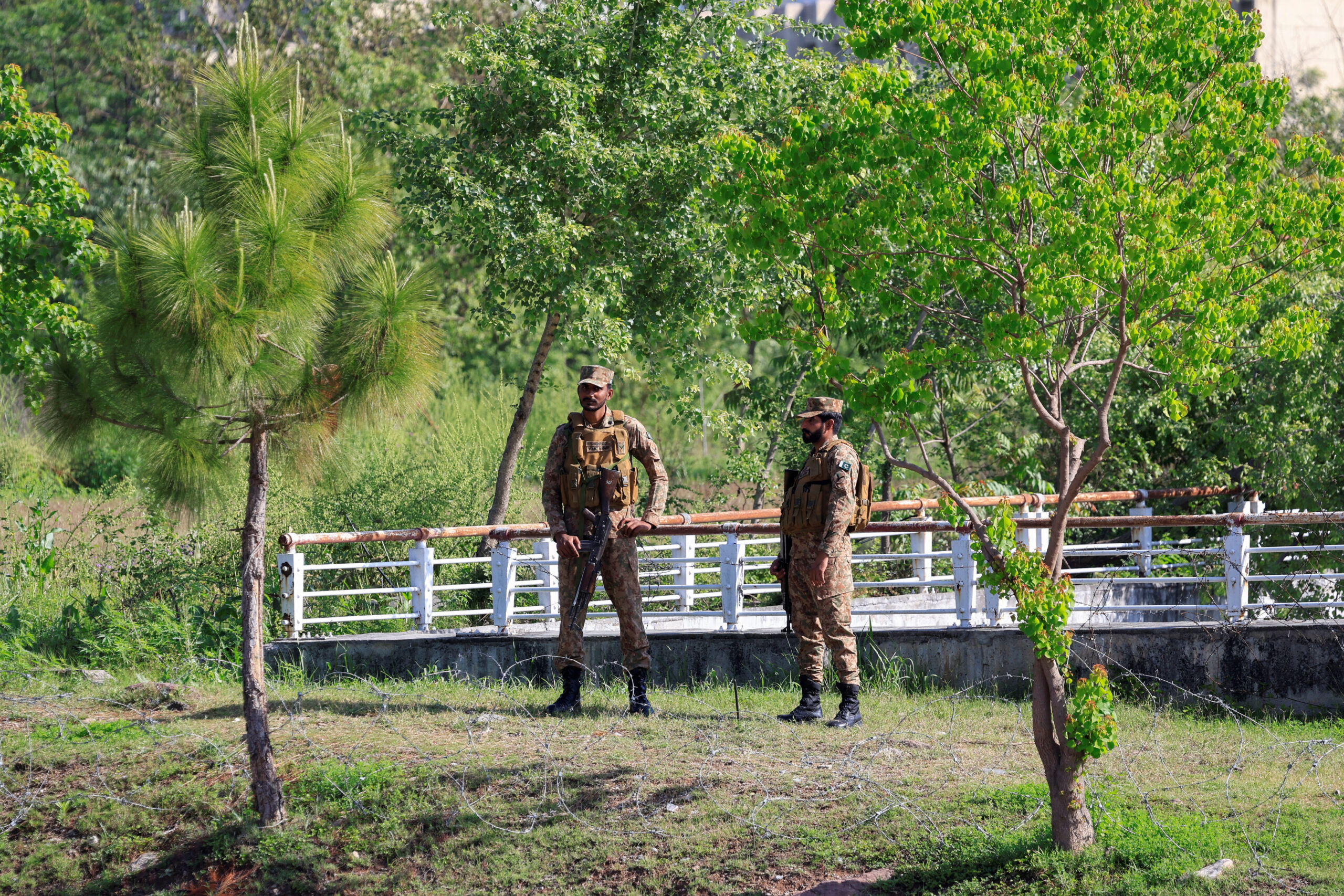 Pakistan prepares to host the U.S. and Iran for peace talks, in Islamabad Army soldiers stand guard, as Pakistan prepares to host the U.S. and Iran for peace talks, in Islamabad, Pakistan, April 10, 2026. REUTERS/Akhtar Soomro