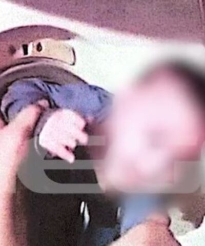 Καρέ από το βίντεο που δείχνει τον Παναγιωτάκη μέσα στο πλυντήριο