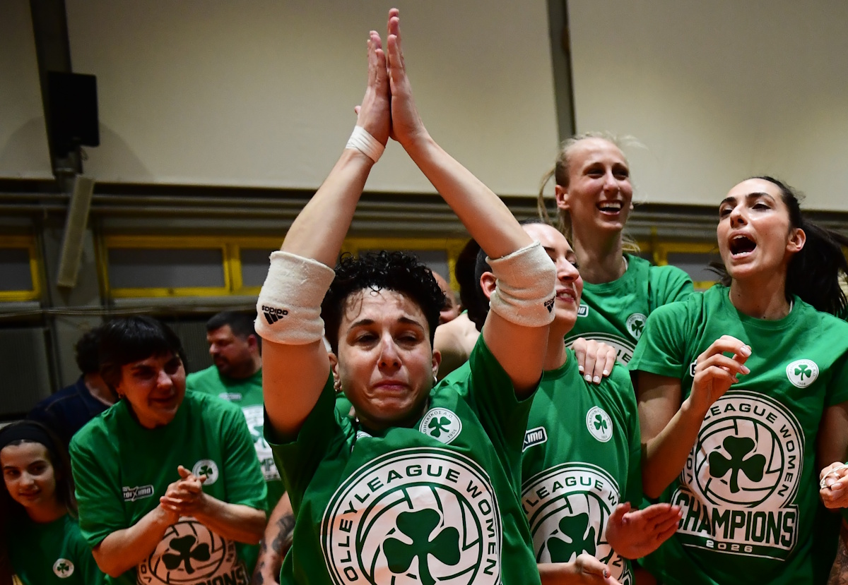 Παναθηναϊκός: Η Πέννυ Ρόγκα δάκρυσε για την κατάκτηση της Volley League και έστειλε μήνυμα για την επόμενη σεζόν