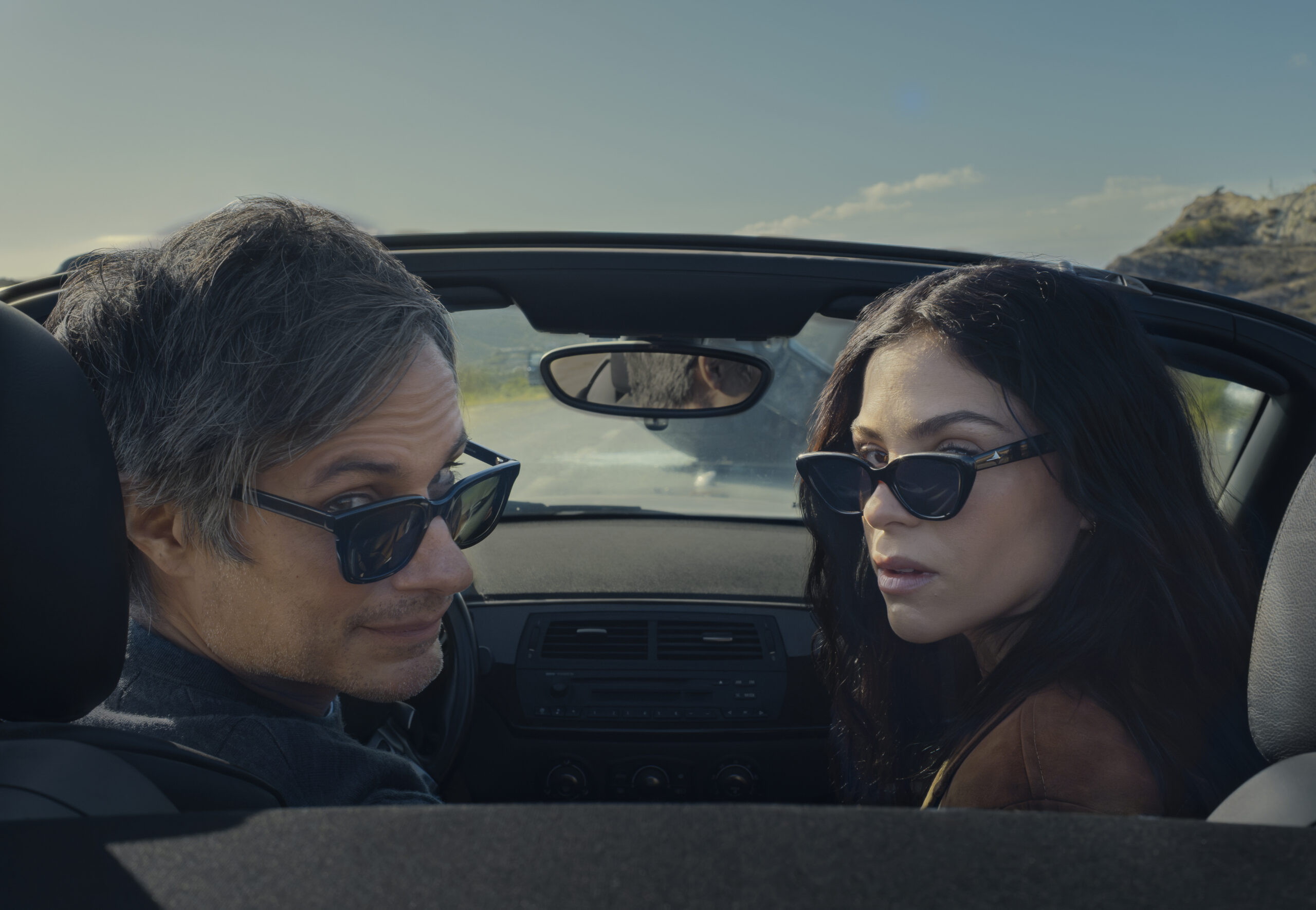 Santita S1. (L to R) Gael García as Esteban, Paulina Dávila as Santita in Santita S1. Cr. Alejandro López Pineda