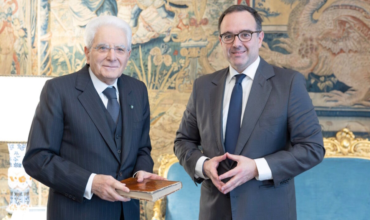 Ο πρόεδρος του Ομίλου Antenna, Θοδωρής Κυριακού συνάντησε τον Πρόεδρο της Ιταλικής Δημοκρατίας, Σέρτζιο Ματαρέλα