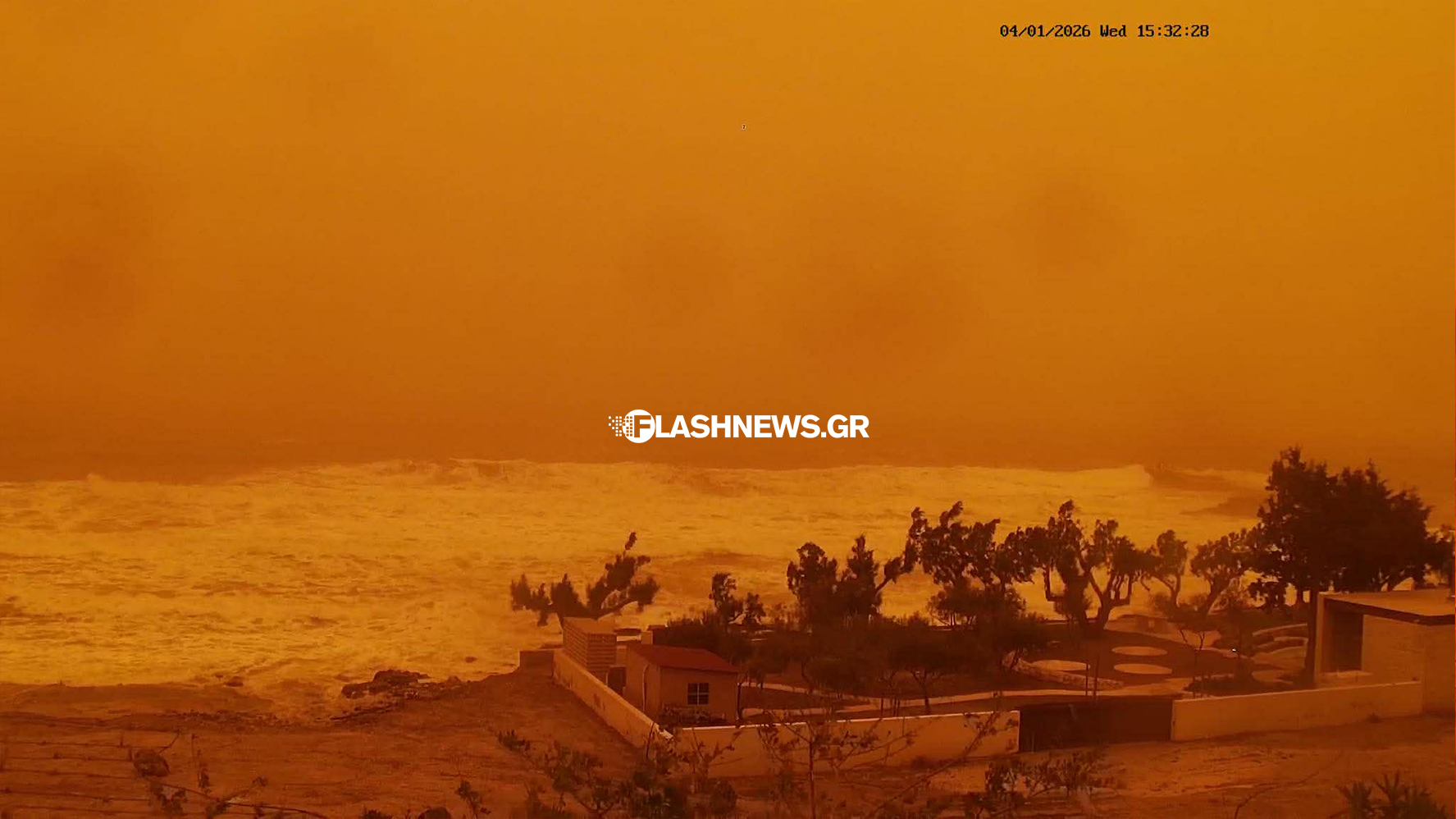 Η Κρήτη έγινε «κόκκινη» από την αφρικανική σκόνη