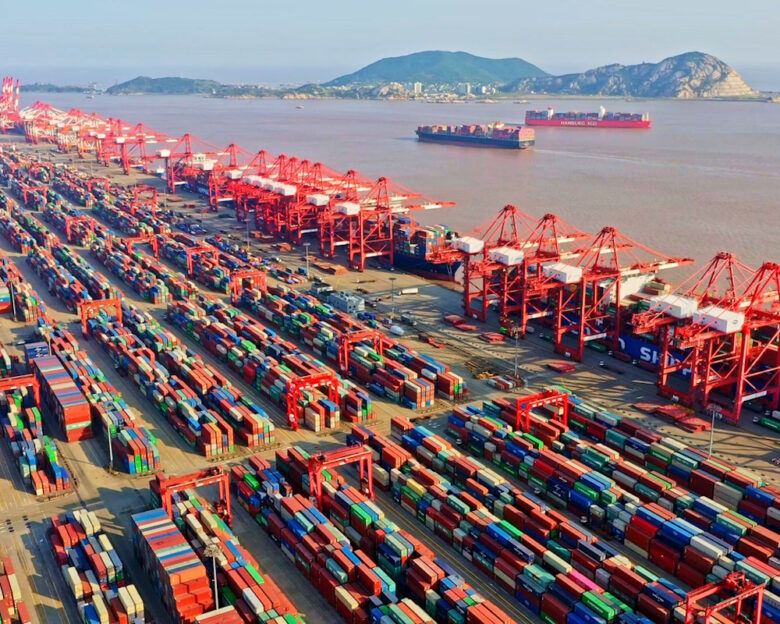 Aerial Photography Of Shanghai Yangshan Deepwater Port,China,Asia.Shengsi Island,Zhoushan, Zhejiang.