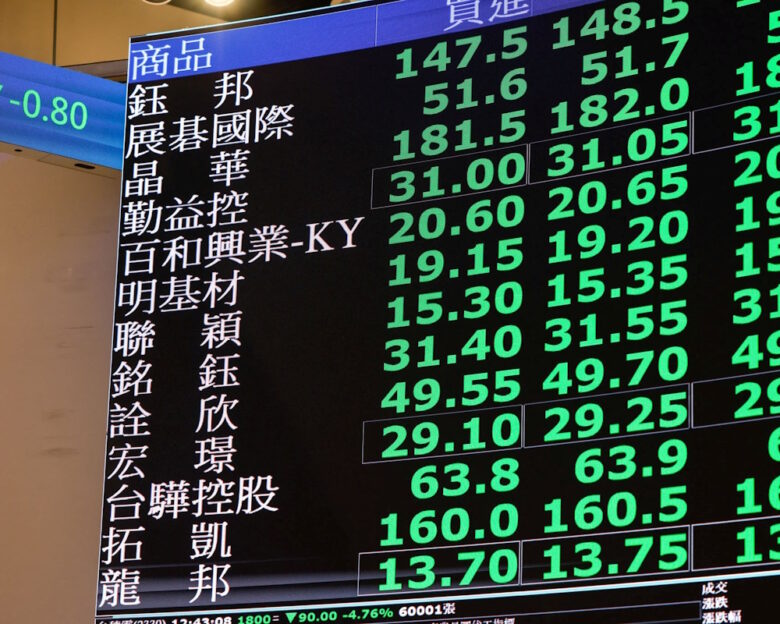 Trading data on display at the Taiwan Stock Exchange in Taipei, Taiwan March 9, 2026. REUTERS/Ann Wang