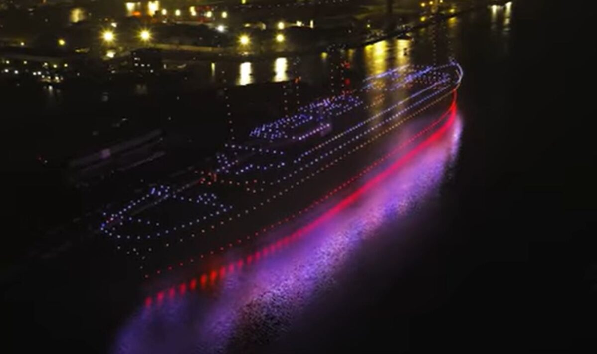 Αναπαράσταση του Τιτανικού με 950 drones στο λιμάνι του Μπέλφαστ