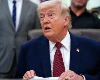 U.S. President Donald Trump speaks about research into mental health treatments in the Oval Office of the White House in Washington, D.C., April 18, 2026. REUTERS/Nathan Howard