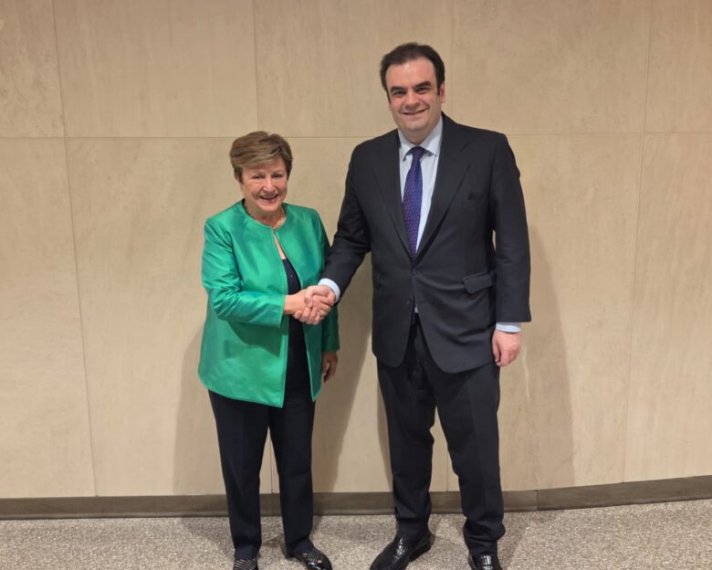 Ο Κυριάκος Πιερρακάκης με την Κρισταλίνα Γκεοργίεβα