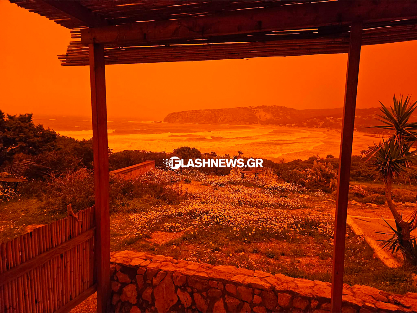 Η Κρήτη έγινε «κόκκινη» από την αφρικανική σκόνη