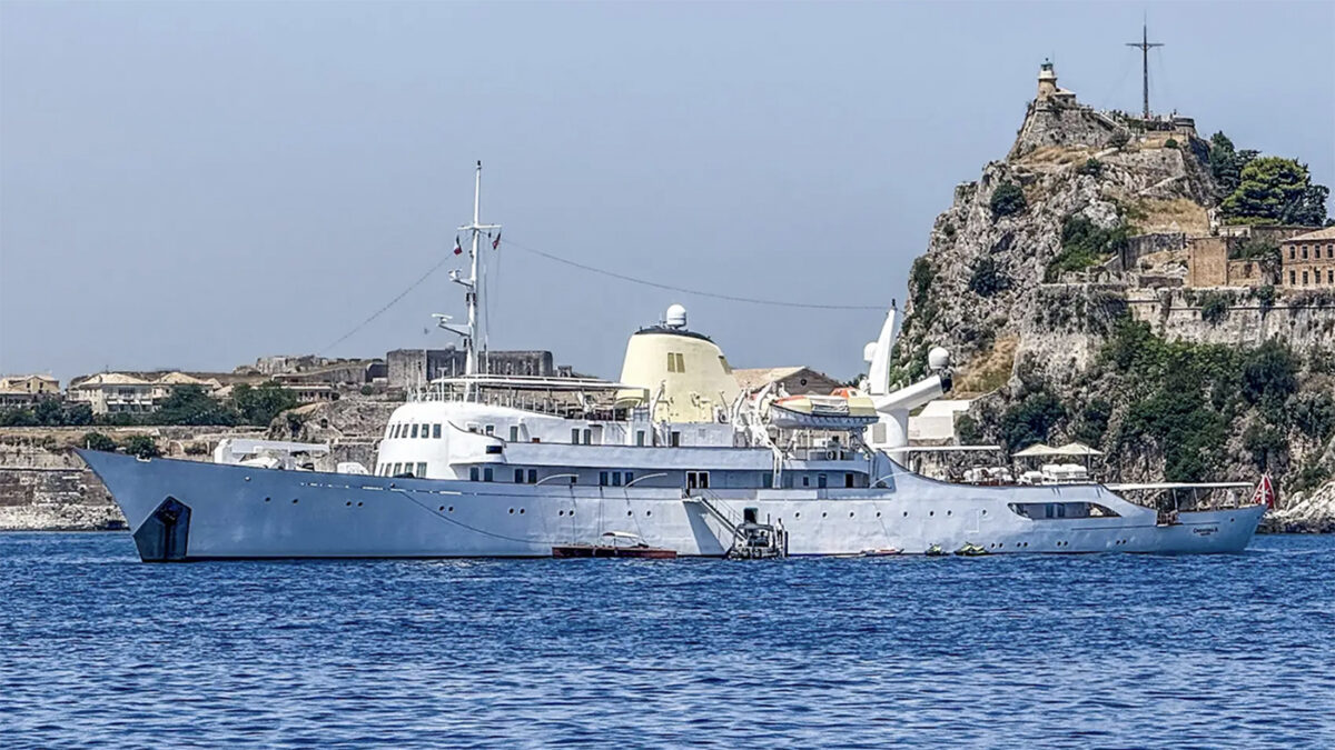 Η θαλαμηγός Christina O που ανήκε κάποτε στον Αριστοτέλη Ωνάση. ΦΩΤΟ EUROKINISSI