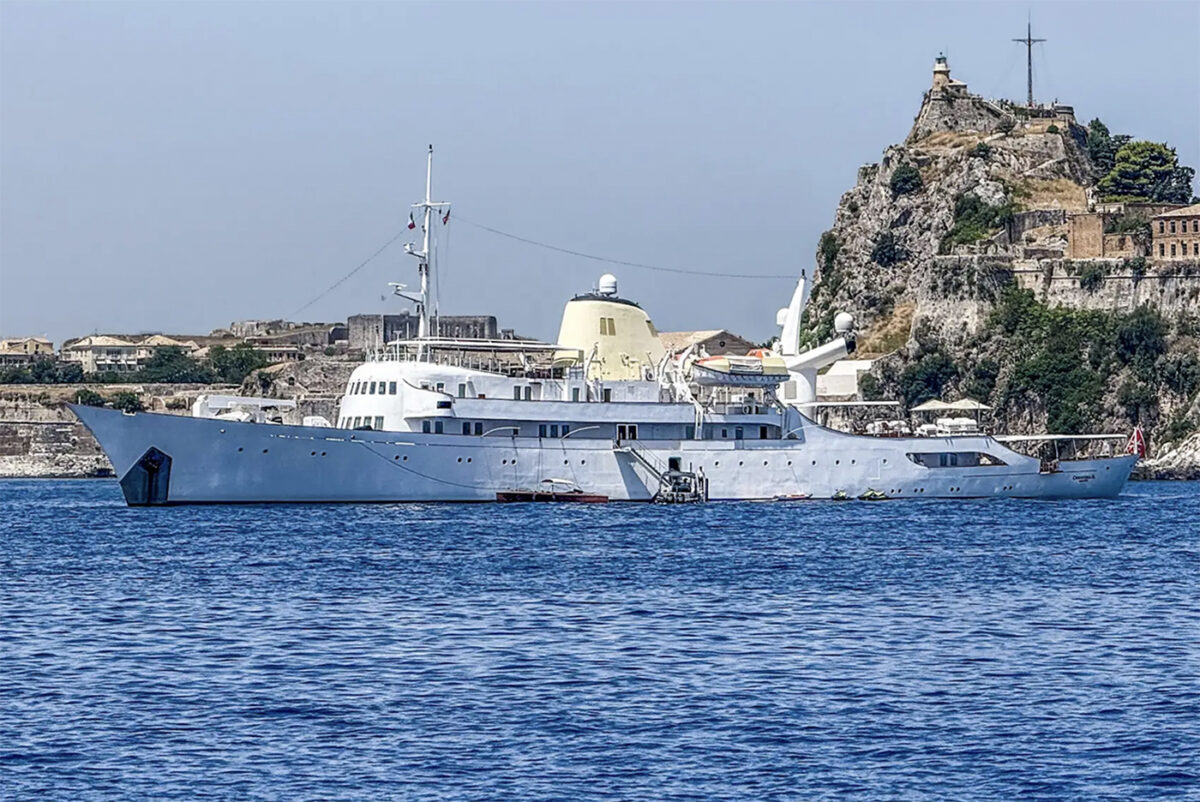 Η θαλαμηγός Christina O που ανήκε κάποτε στον Αριστοτέλη Ωνάση. ΦΩΤΟ EUROKINISSI