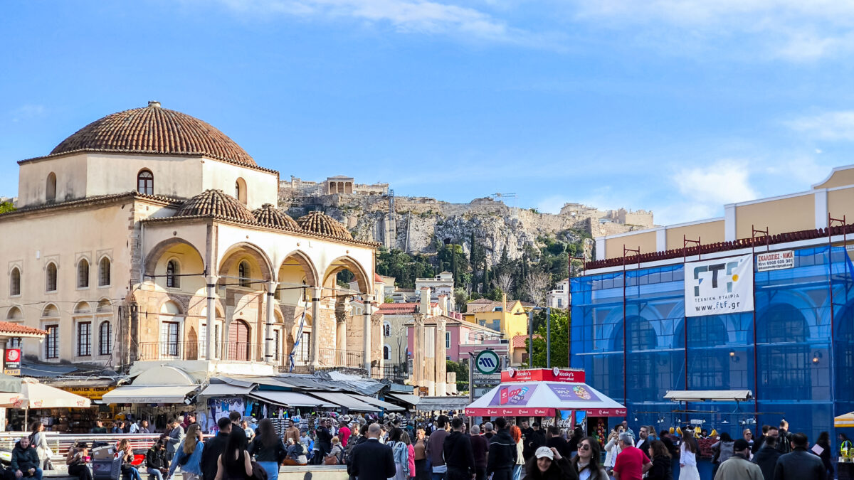 Εικόνα τουριστών στο κέντρο της Αθήνας