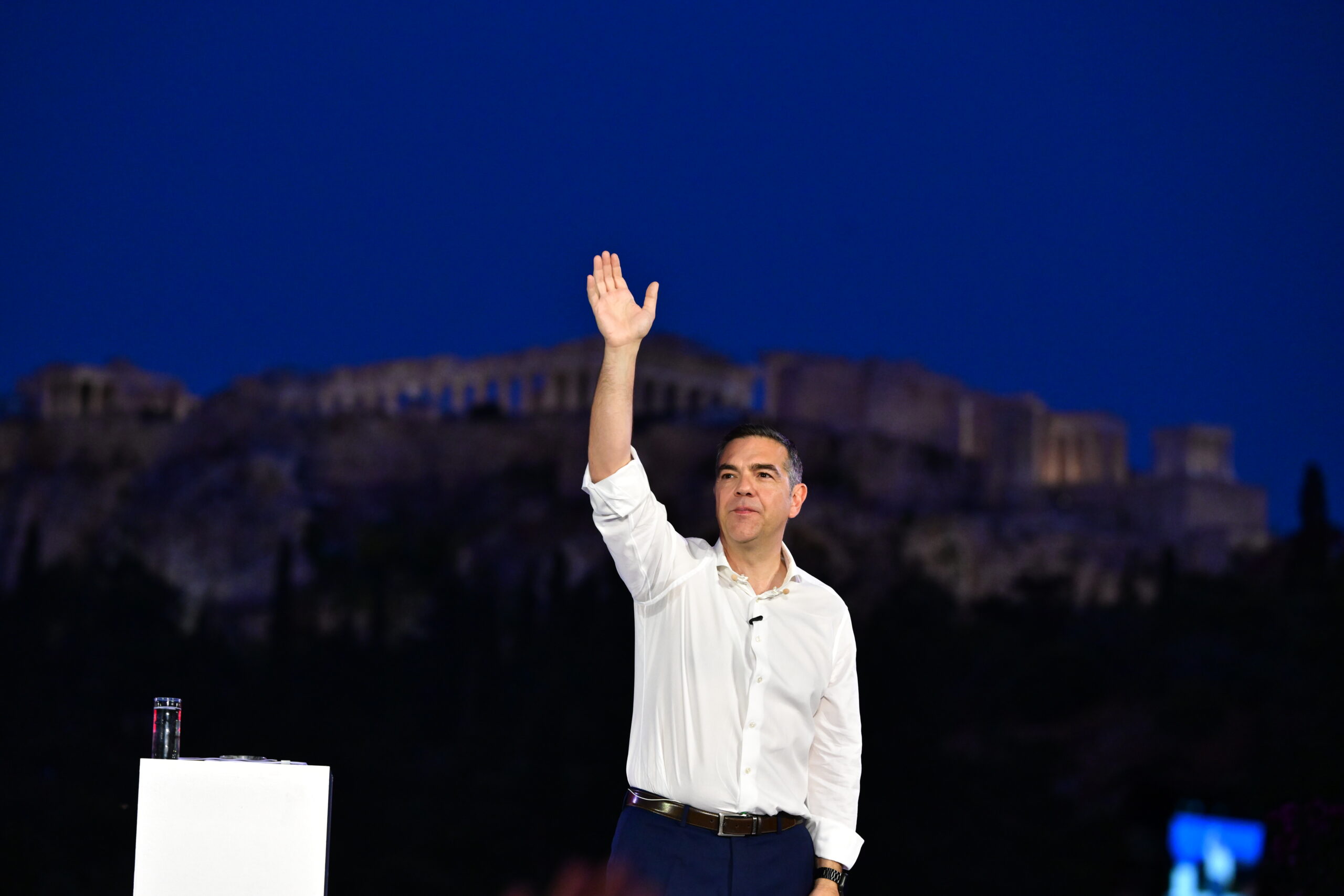 Εκδήλωση για τη παρουσίαση του ονόματος και της ιδρυτικής διακήρυξης του νέου κόμματος του Αλέξη Τσίπρα στην Πλατεία Θησείου. Τρίτη 26 Μαΐου 2026  (ΤΑΤΙΑΝΑ ΜΠΟΛΑΡΗ/EUROKINISSI)