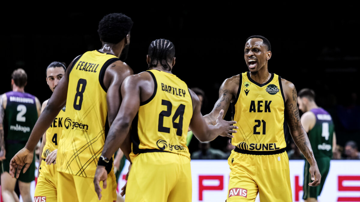 Η ομάδα της ΑΕΚ στο Final Four του Basketball Champions League