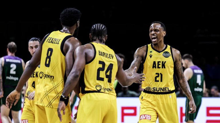 Η ομάδα της ΑΕΚ στο Final Four του Basketball Champions League