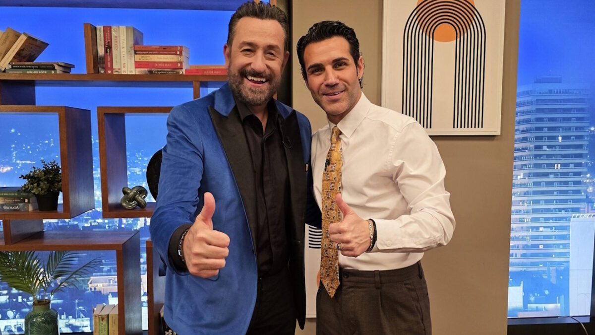 Ο Θέμης Γεωργαντάς με τον Πέτρο Ιακωβίδη