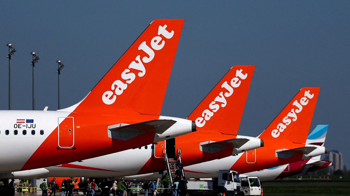 Αεροπλάνα της Easyjet στο αεροδρόμιο του Βερολίνου