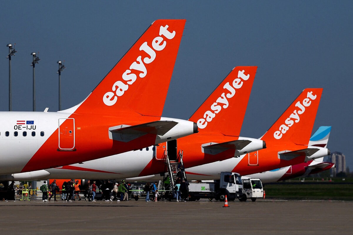 Αεροπλάνα της Easyjet στο αεροδρόμιο του Βερολίνου