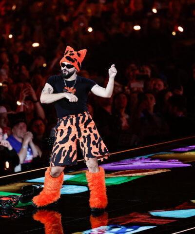Akylas, representing Greece, performs "Ferto" during the dress rehearsal 2 of the Grand Final of the 2026 Eurovision Song Contest, in Vienna, Austria, May 15, 2026. REUTERS/Lisa Leutner