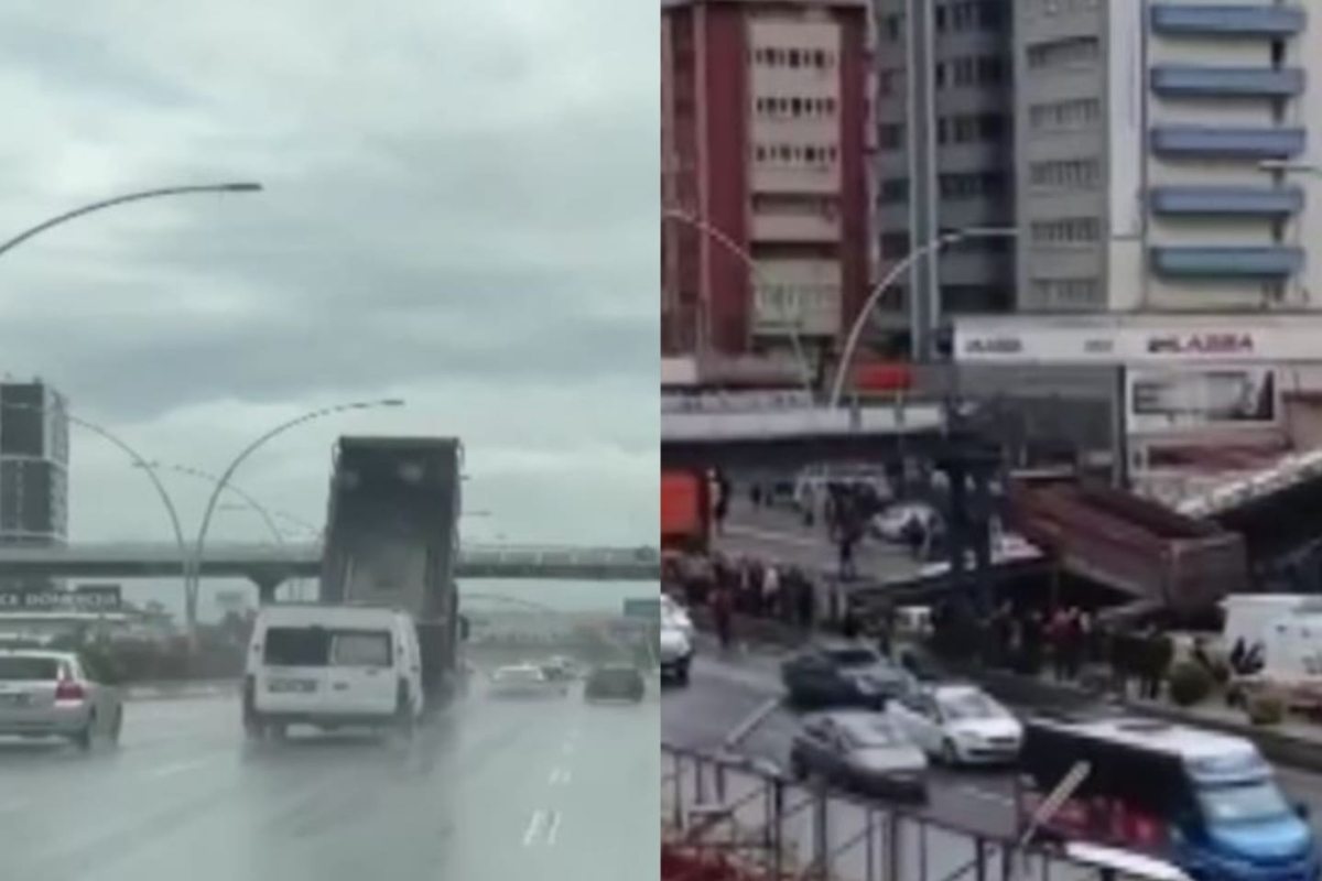 Στιγμιότυπα από την κατάρρευση της γέφυρας