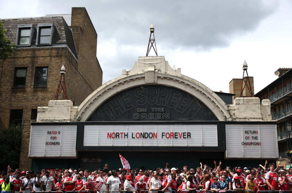 Soccer Football - Premier League - Arsenal Victory Parade - London, Britain - May 31, 2026 General view as Arsenal fans gather before the victory parade REUTERS