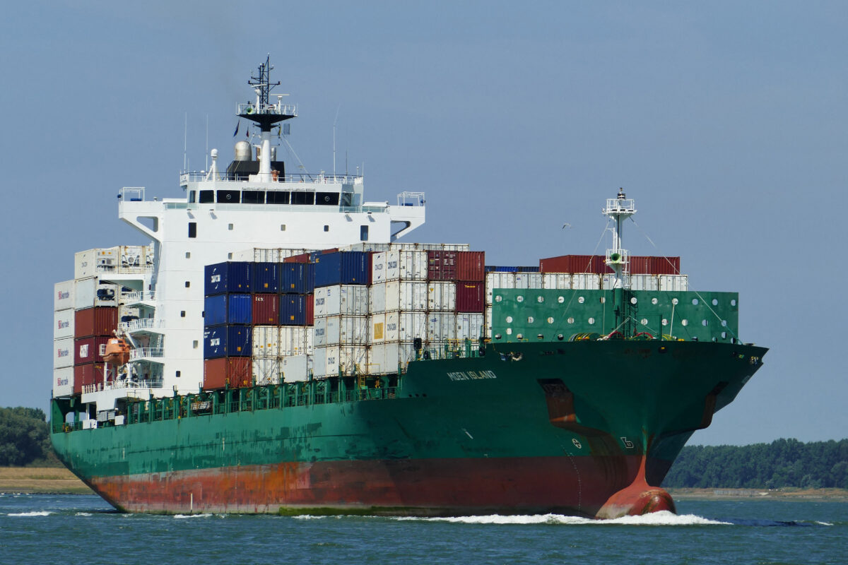 Moen Island, currently named CMA CGM San Antonio, the vessel CMA CGM said which was the target of an attack while transiting the Strait of Hormuz on Tuesday, in a location given as Rozenburg, Netherlands, August 2, 2018. Henk Jungerius/via REUTERS THIS IMAGE HAS BEEN SUPPLIED BY A THIRD PARTY. MANDATORY CREDIT. NO RESALES. NO ARCHIVES. Verification Lines: Reuters could not verify the location, but it was given as Rozenburg, Netherlands from the source. Date when the photos were taken was verified from the metadata on the original image files.