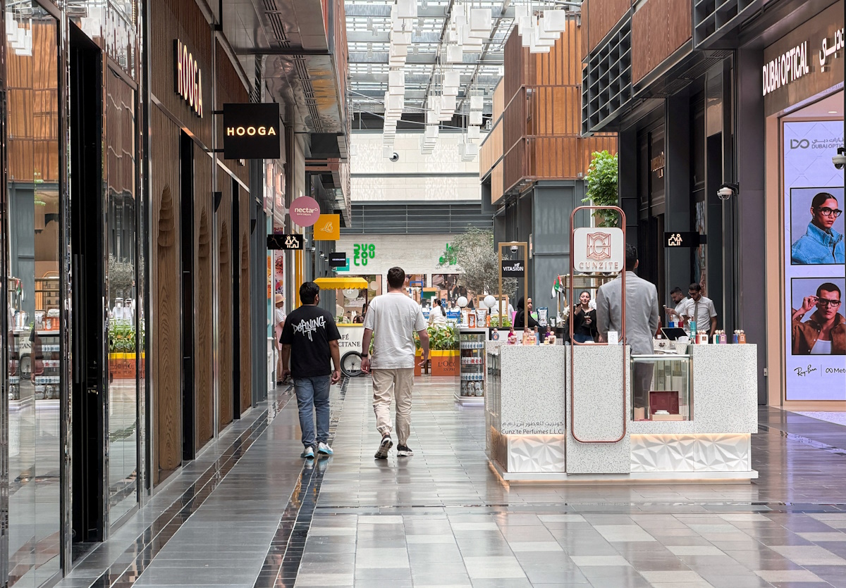 People walk at City Walk Mall in Dubai, United Arab Emirates, April 29, 2026. Picture taken with a mobile phone. REUTERS/Stringer