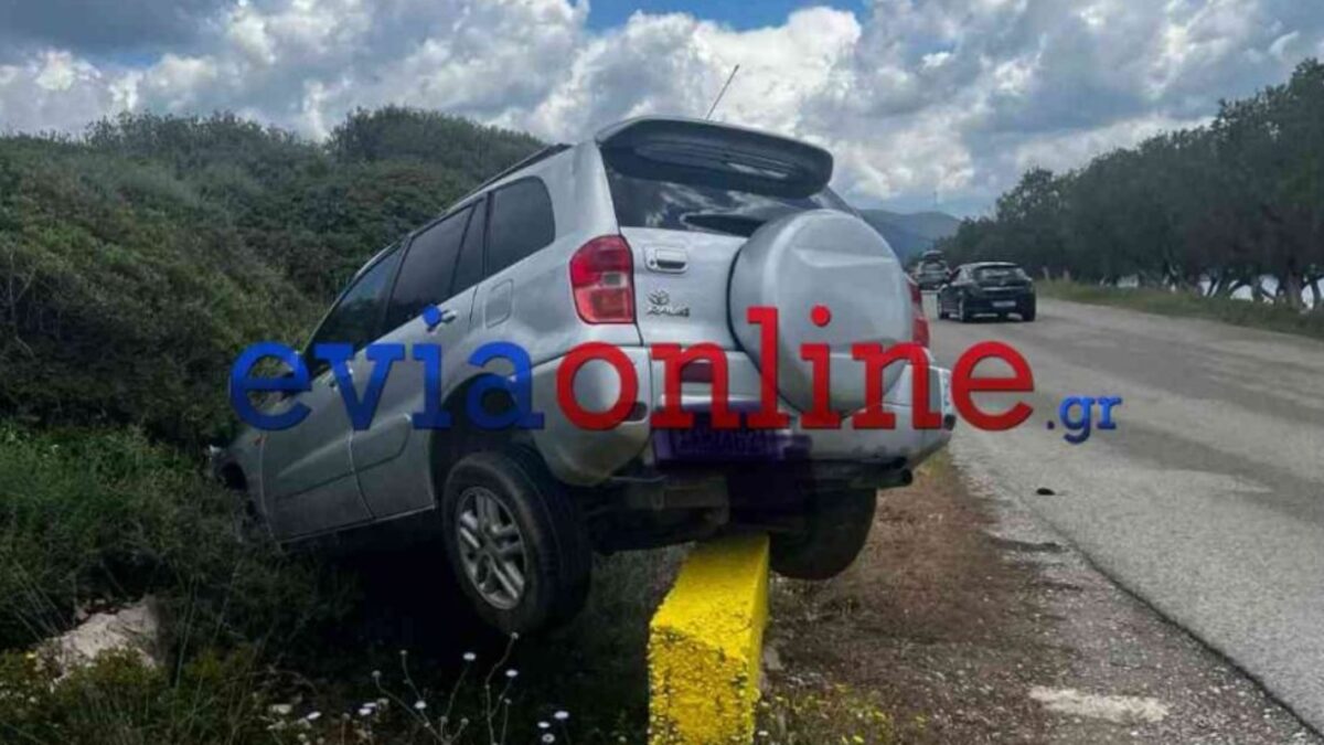 Το τζιπ εξετράπη της πορείας του και προσγειώθηκε σε έργο απορροής υδάτων