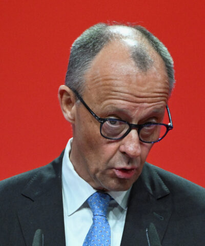German Chancellor Friedrich Merz speaks at the 23rd Ordinary Federal Congress of the German Trade Union Confederation (DGB), in Berlin, Germany May 12, 2026. REUTERS/Annegret Hilse
