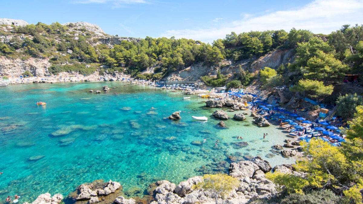Anthony Quinn Bay on Rhodes island, Greece