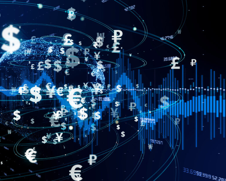 Financial technology concept. Crypto currency. Fintech.