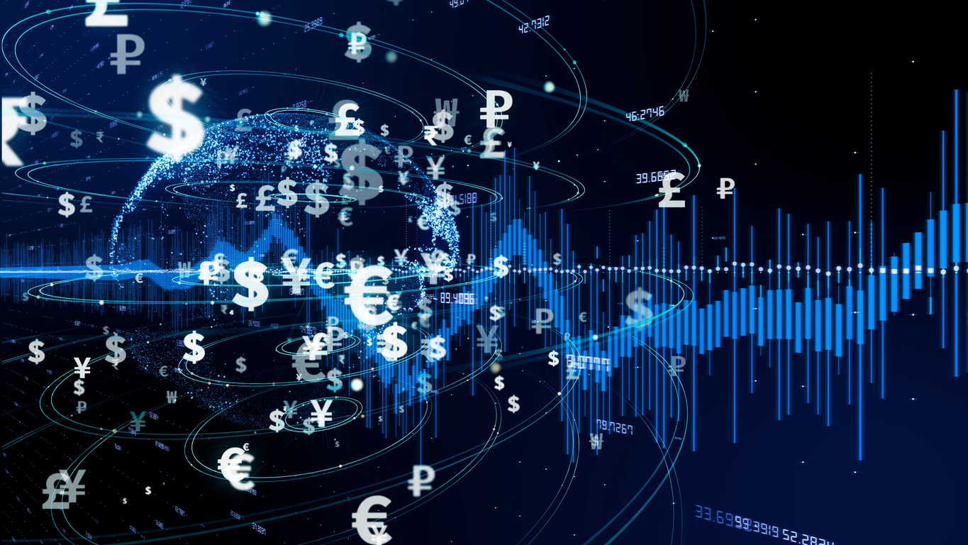 Financial technology concept. Crypto currency. Fintech.