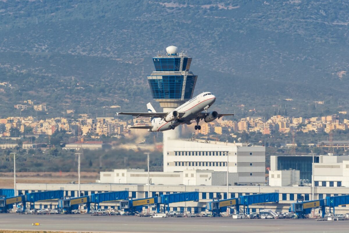 Athens, Greece - September 23, 2020: Aegean Airlines Airbus A320 airplane at Athens Airport in Greece. Airbus is a European aircraft manufacturer based in Toulouse, France.