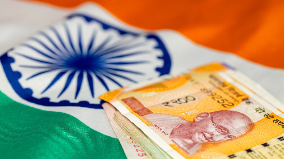 India, Indian rupees and Indian flag, Economic and business concept, economic analysis, purchasing power of money