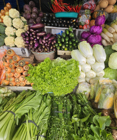 Vegetable stall market