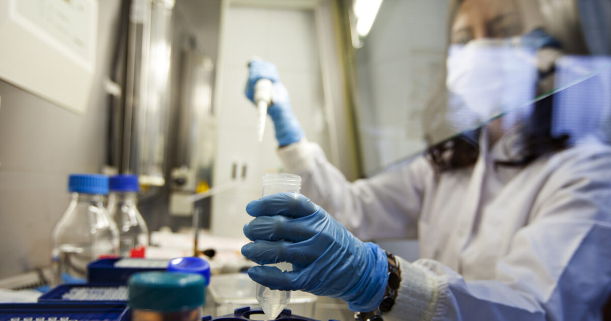 young doctor researches in lab