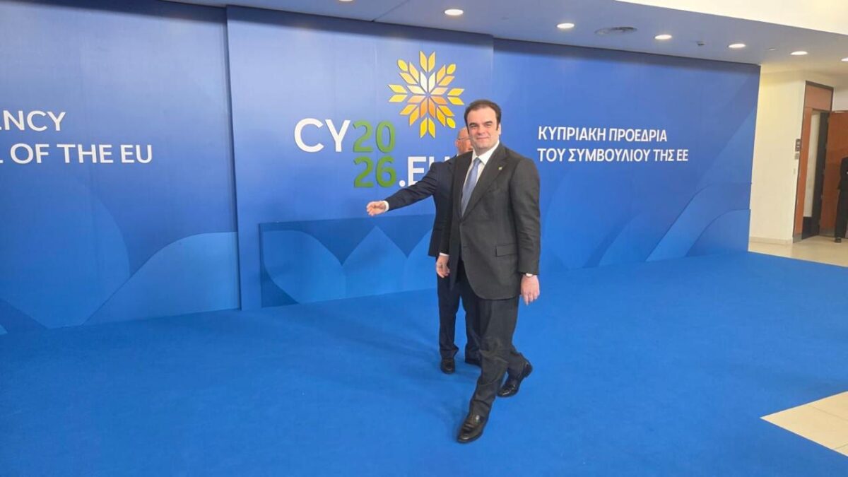 Ο Κυριάκος Πιερρακάκης προσερχόμενος στο άτυπο Eurogroup στη Λευκωσία