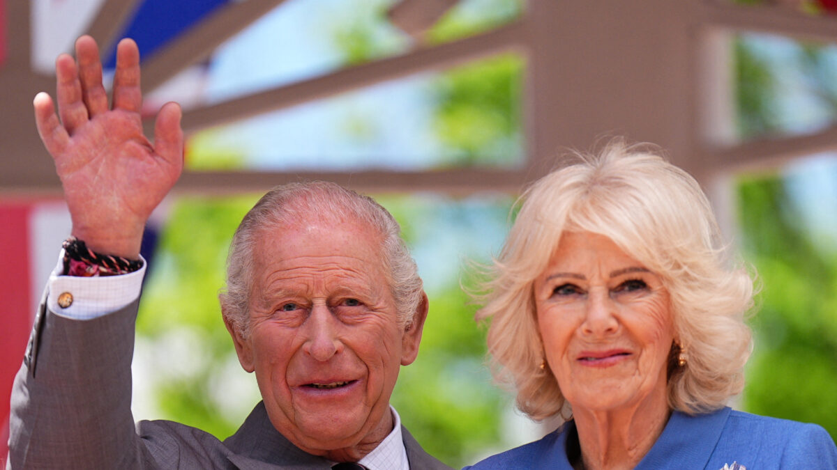 King Charles III and Queen Camilla during a community block party and pot luck celebrating America's 250th 'birthday', in Front Royal, Virginia, on day four of the state visit to the US. Picture date: Thursday April 30, 2026. Aaron Chown/Pool via REUTERS Aaron Chown/Pool via REUTERS