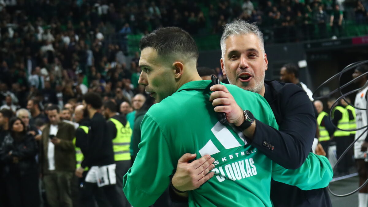 Ο Δημήτρης Κοντός με τον Κώστα Σλούκα