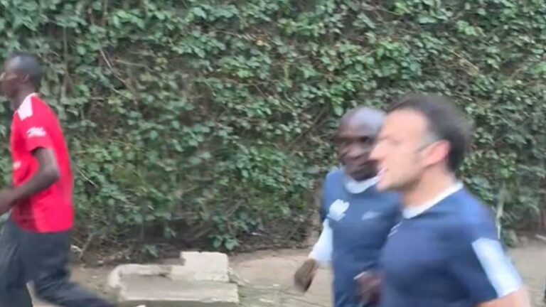 Ο Μακρόν έκανε τζόγκινγκ στο Ναϊρόμπι με τον θρύλο του Μαραθωνίου, Ελιούντ Κιπτσόγκε
