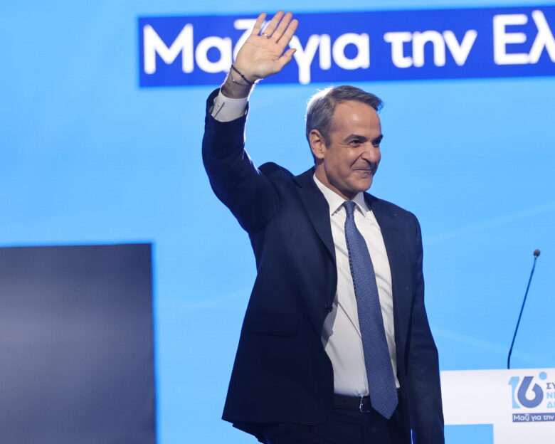 Ο Κυριάκος Μητσοτάκης στο Συνέδριο της ΝΔ