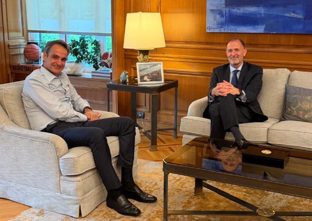 Συνάντηση Μητσοτάκη με τον CEO της Euroleague: «Να αναδείξουμε τη φιλοξενία, το δυναμισμό και την ενέργεια της Αθήνας»