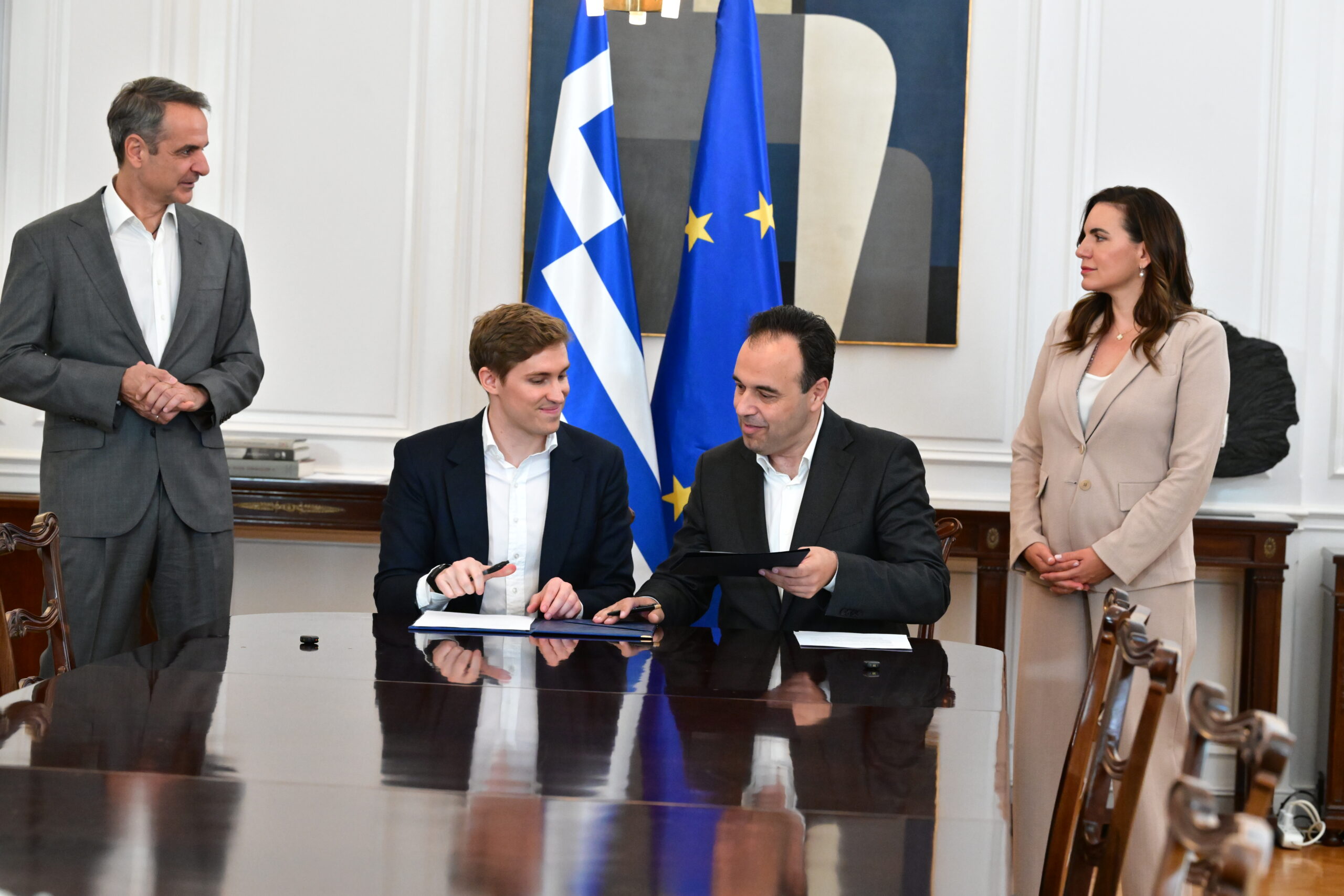 Κυριάκος Μητσοτάκης, υπογραφή μνημονίου κατανόησης με την εταιρεία ElevenLabs