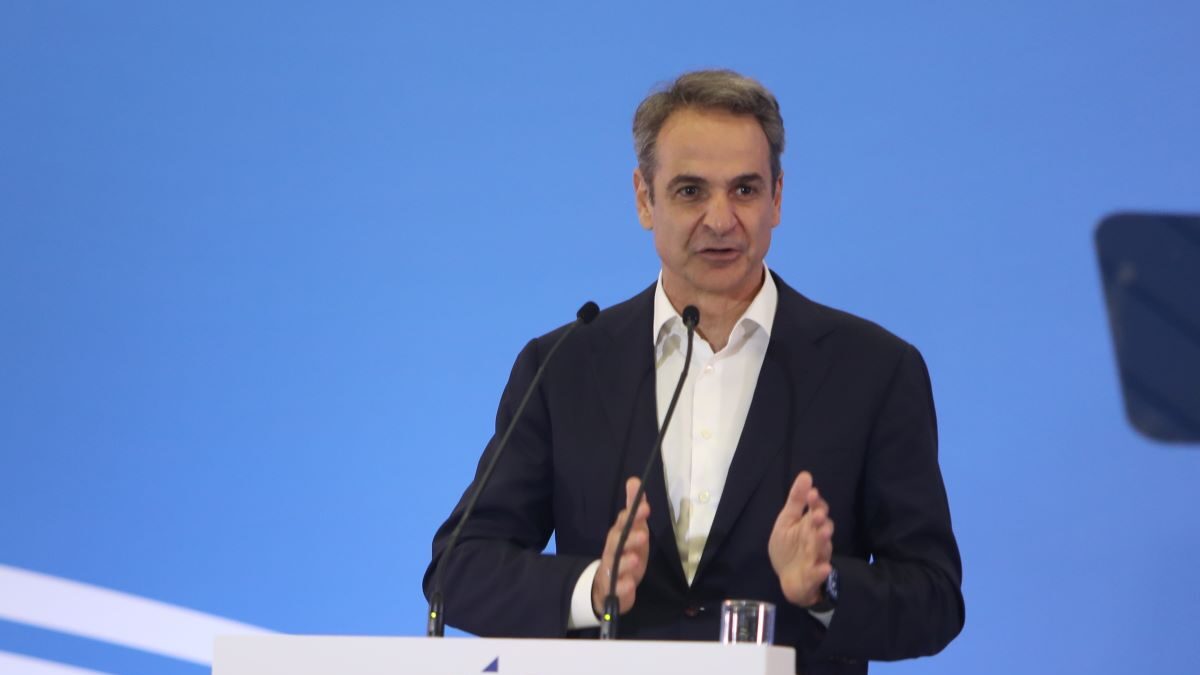 Ο Κυριάκος Μητσοτάκης στο προσυνέδριο της ΝΔ στη Θεσσαλονίκη